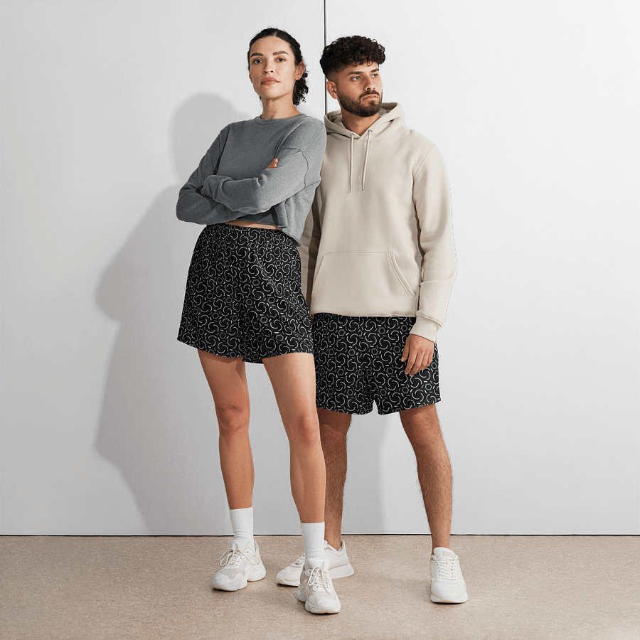Smoke & Shadow Geometric All Over Print Unisex Athletic Long Shorts product image (1)