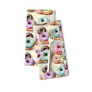 Seamless Pattern - Pastel Sprinkled Donuts on a Watercolor Background product image (10)