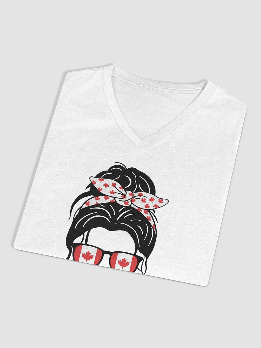 Canadian Flag Headband Graphic V-Neck Tee product image (12)