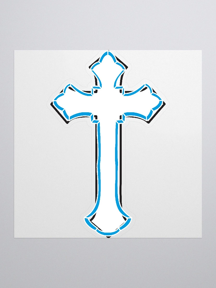 Blue & White Cross Sticker product image (2)