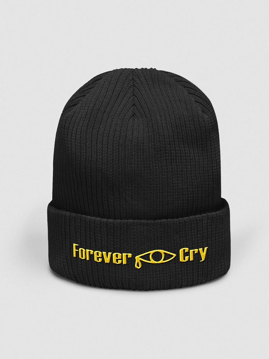 Forever Cry - Yellow #2 - Beechfield Organic Ribbed Beanie product image (1)