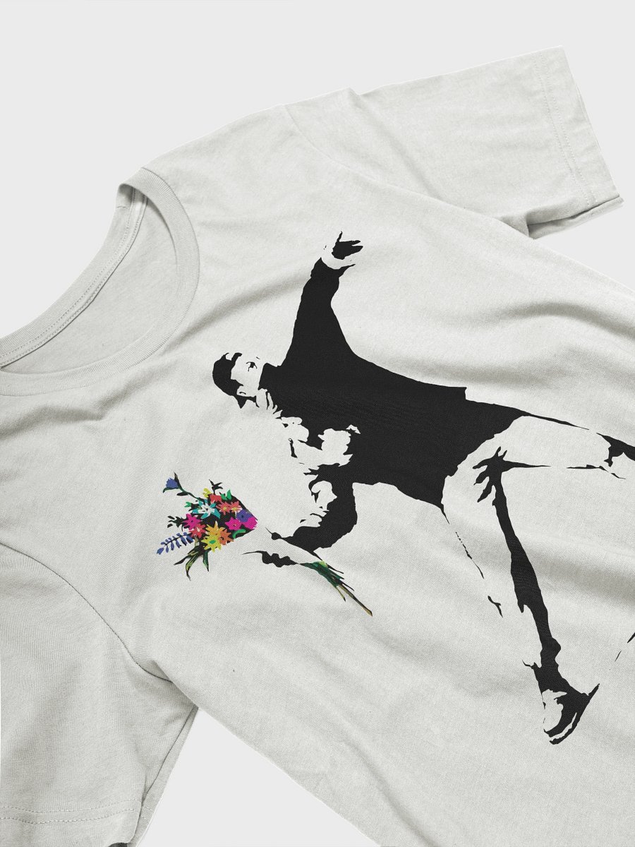 Banksy Flower Thrower T-Shirt – Street Art Protest Graphic Tee product image (2)