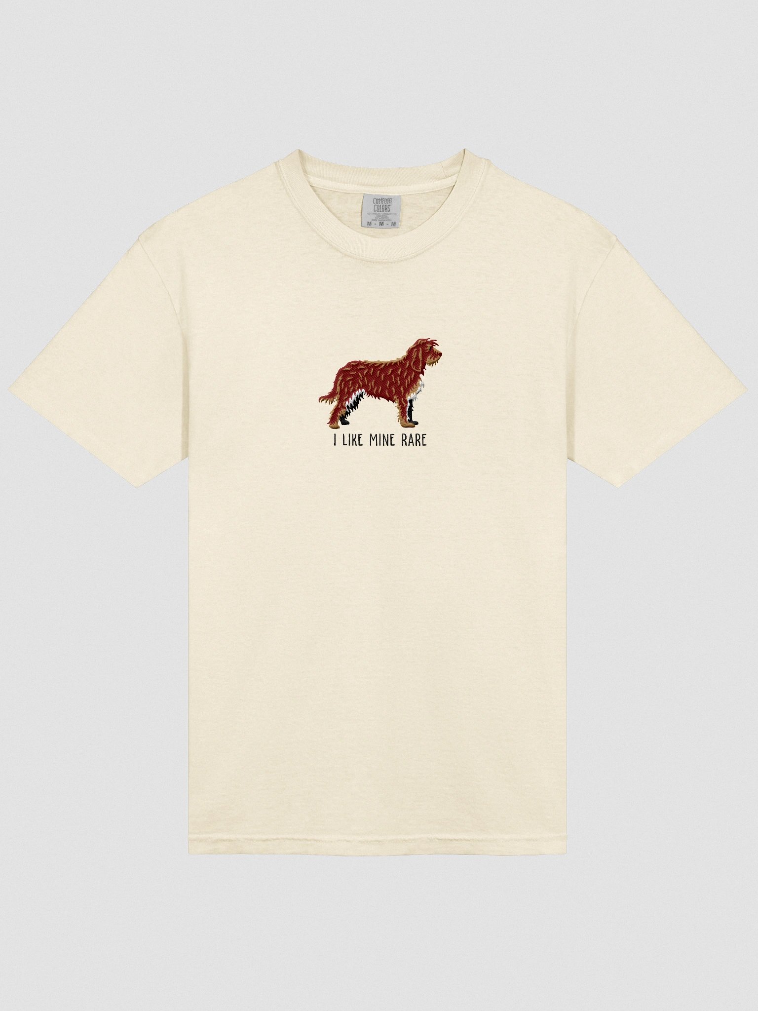 I Like Mine Rare T-Shirt(Embroidered) of an Otterhound(Chocolate) product image (6)