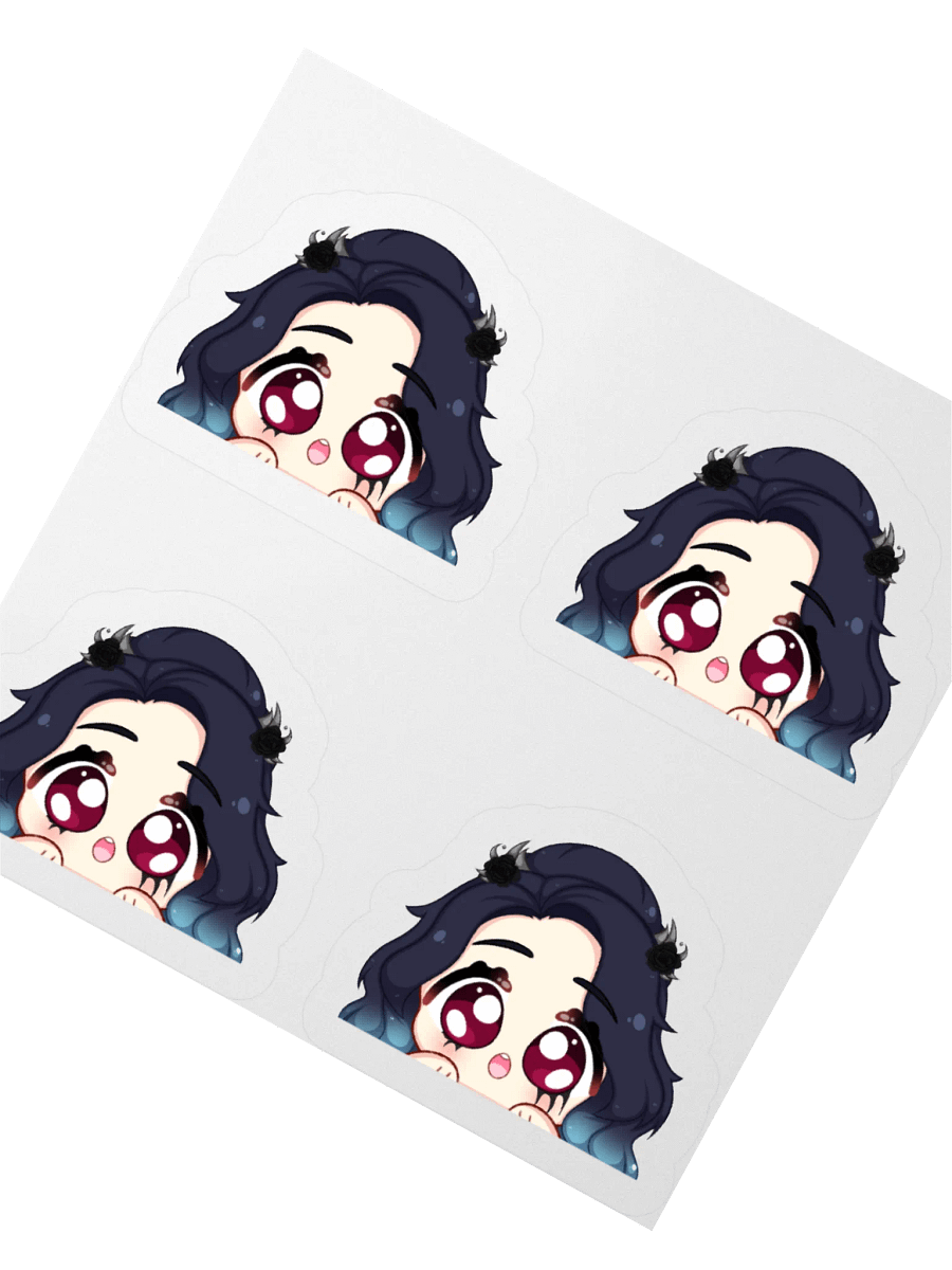 Lily Cyren "Peeking" Kiss-Cut Sticker (x4) product image (3)