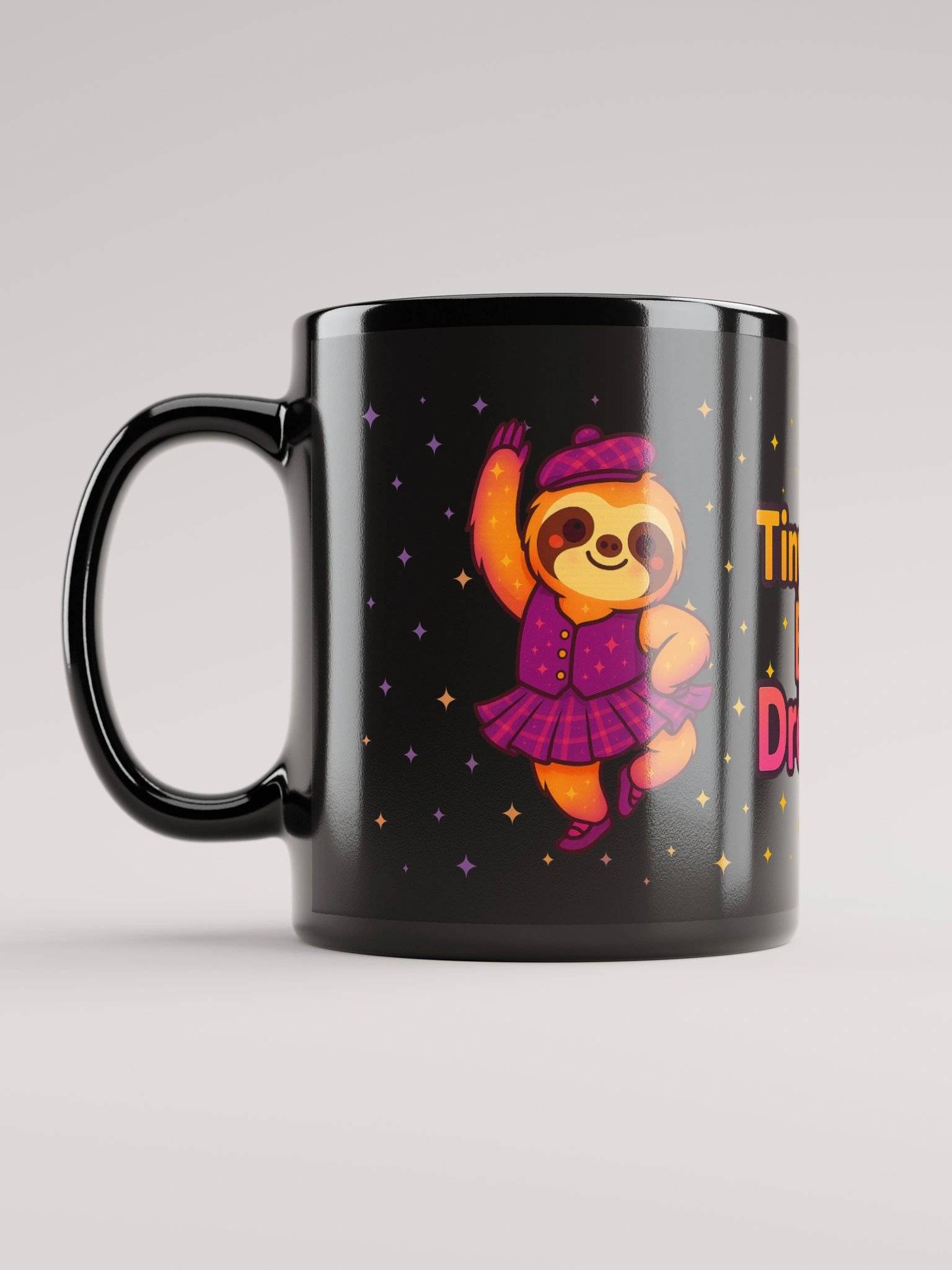 Tiny Feet Big Dreams Sloth Mug – Highland Dance Gift for Girls, Cute Scottish Dancer Coffee Cup product image (6)