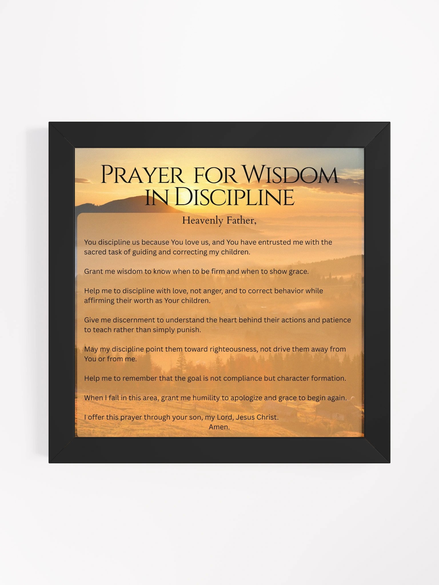 Prayer for Wisdom in Discipline - Square product image (1)