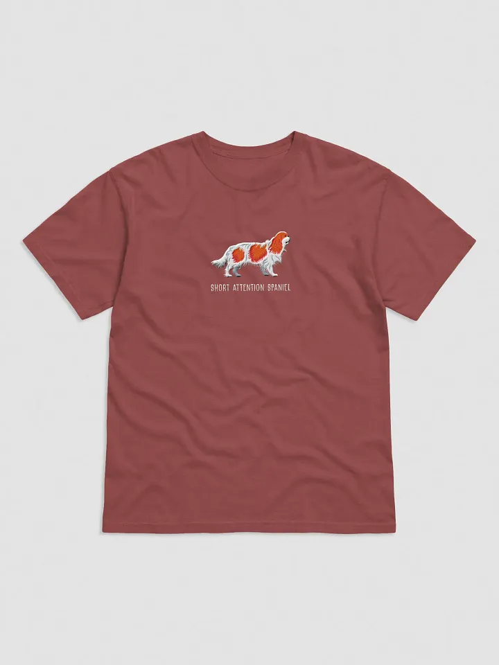 Short Attention Spaniel T-Shirt(Embroidered) of a King Charles Spaniel(Blenheim) product image (4)