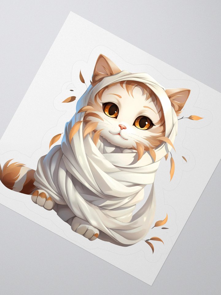 Mummy Cat Halloween Sticker product image (4)
