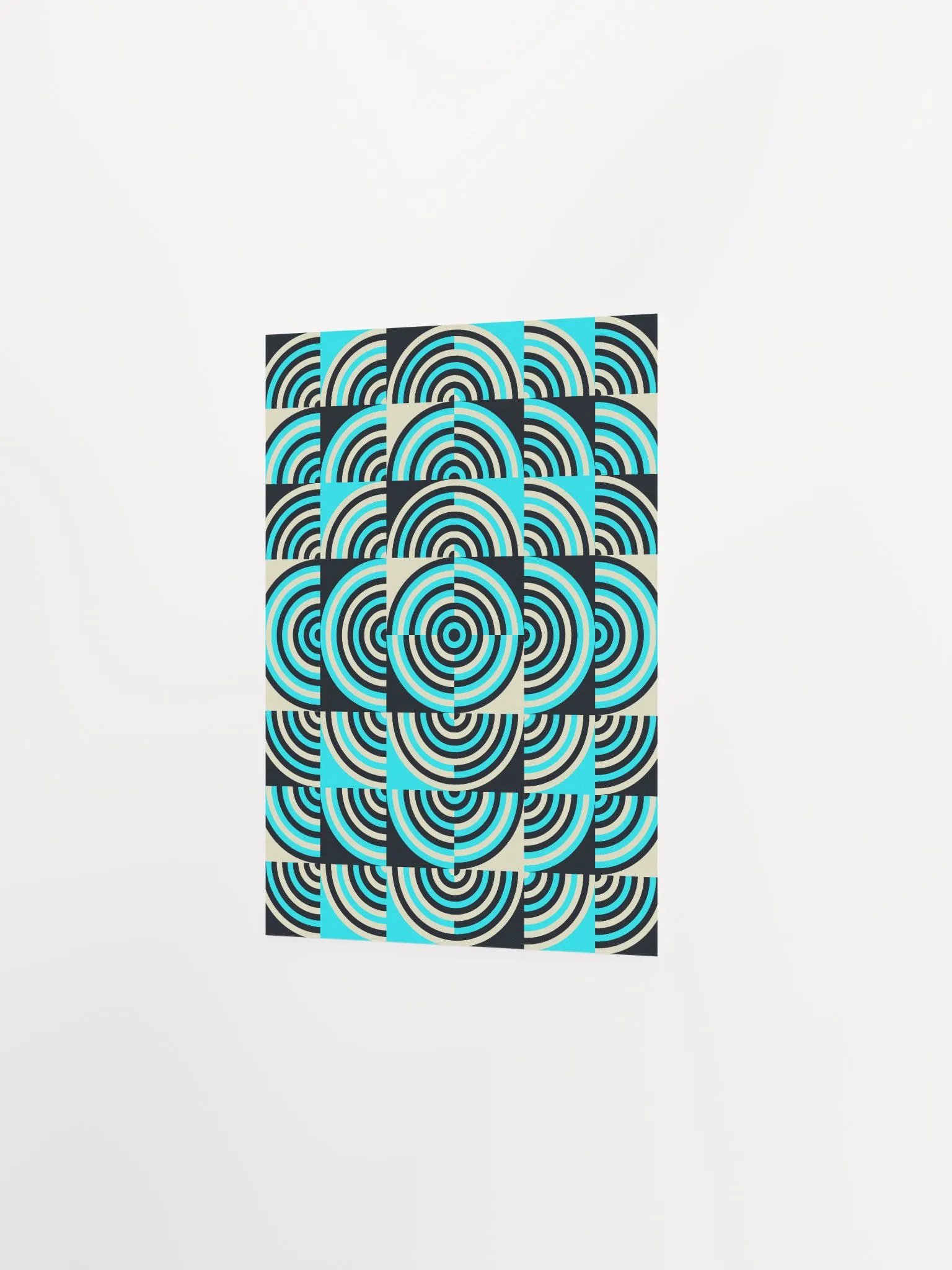 Cyan Geometric Pattern Print product image (4)