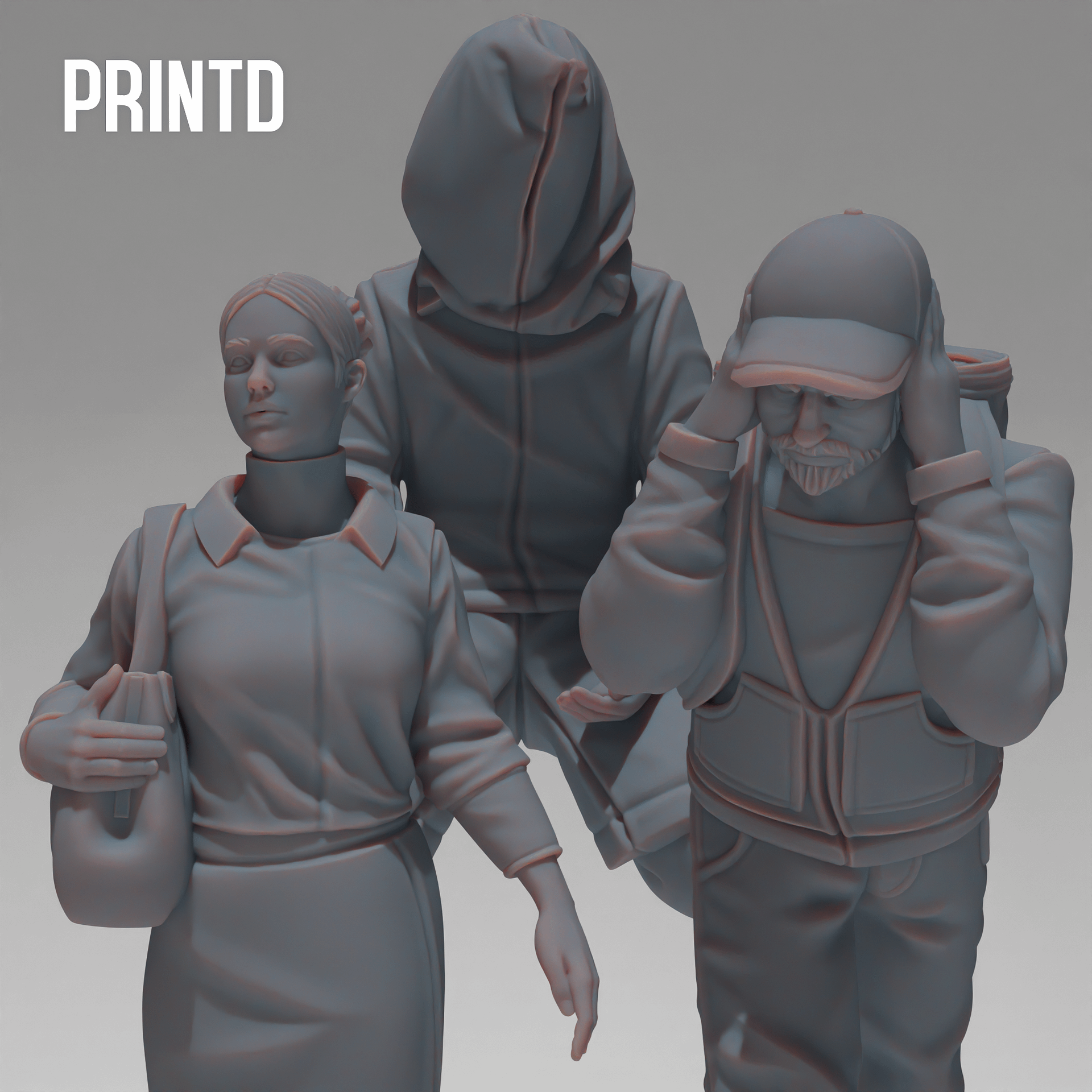 28mm Civilians - Modern Warfare Wargame Hobby Resin Scale Models product image (2)