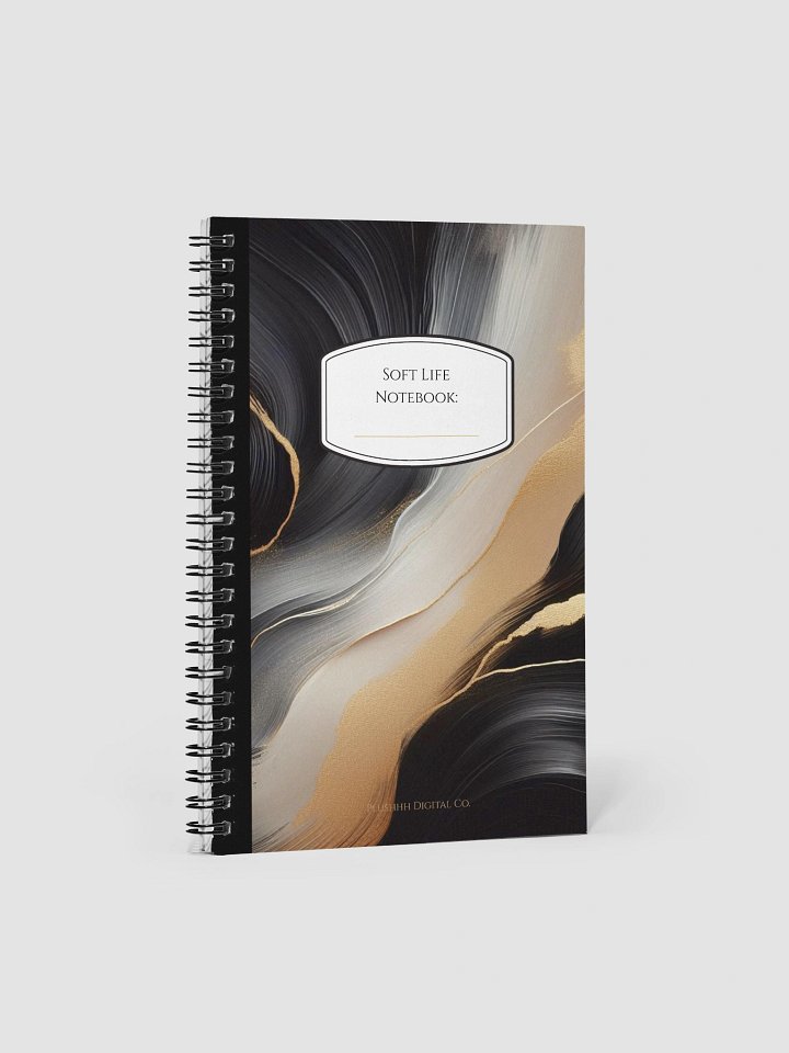 Soft Life Notebook – Black & Gold Marble Journal for Back to School, Boss Energy & Daily Clarity product image (1)