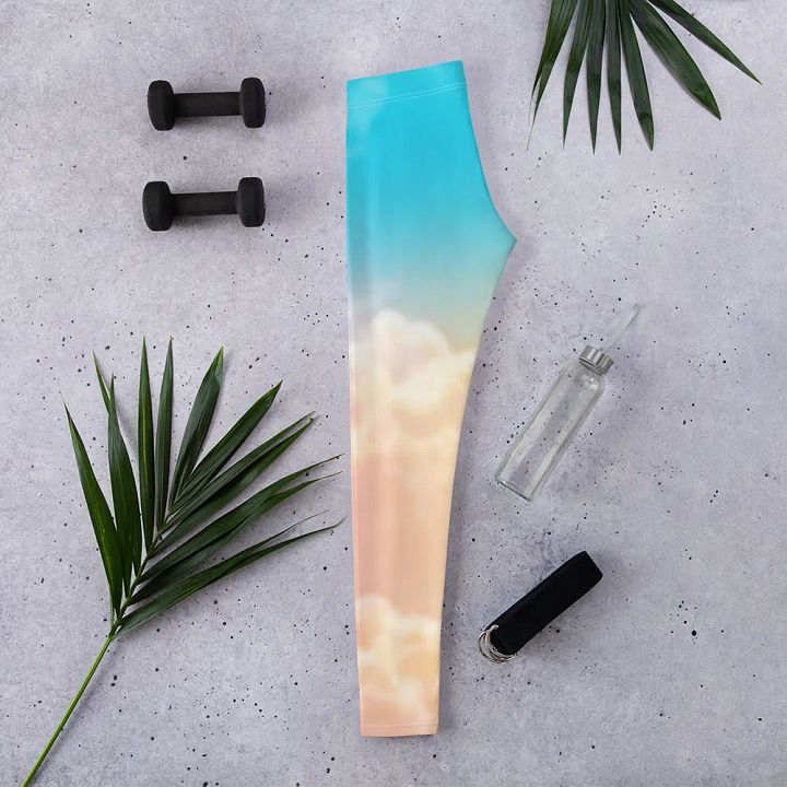 Blur cloud rainbow Design Legging - V7 product image (1)