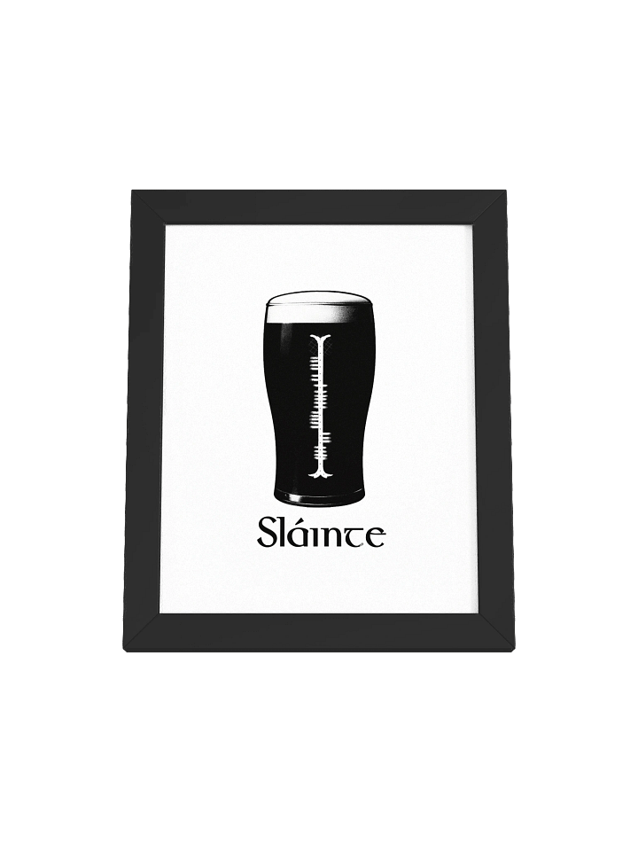 Sláinte – Celtic Health & Cheers Ogham Framed Art Print product image (6)