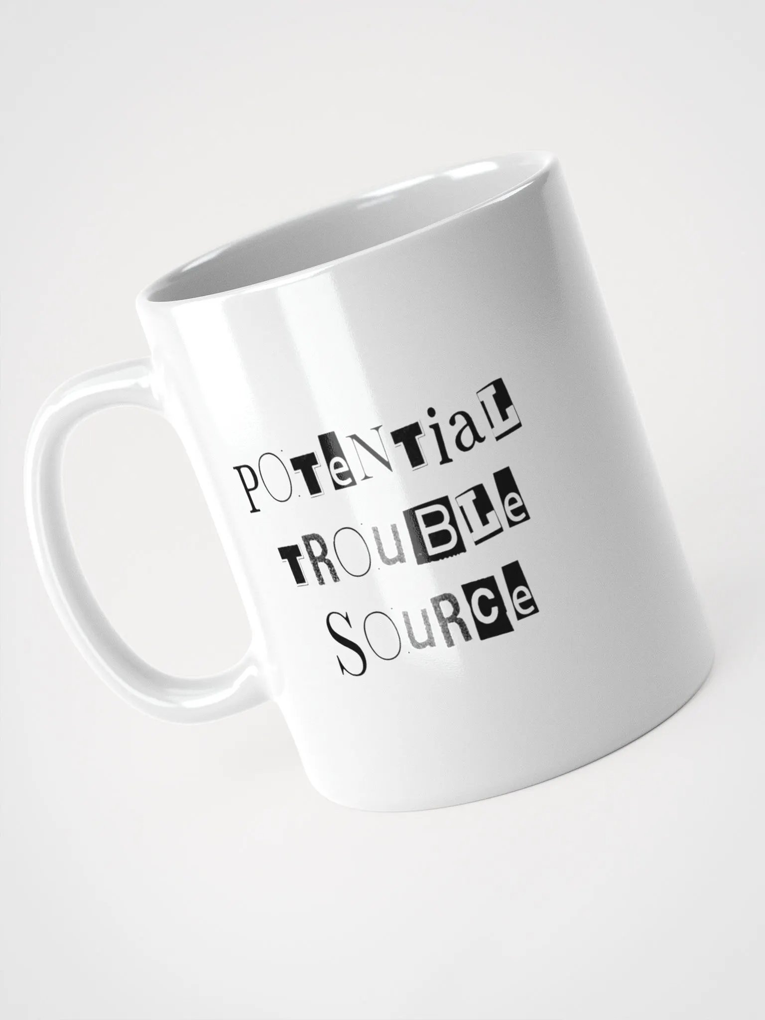 Potential Trouble Source Mug - White, black letters product image (3)