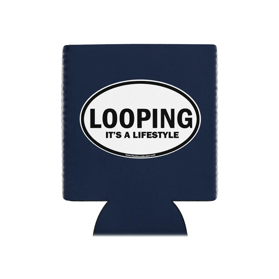 LOOPING-It's A Lifestyle - Dark Blue Can Koozie product image (1)