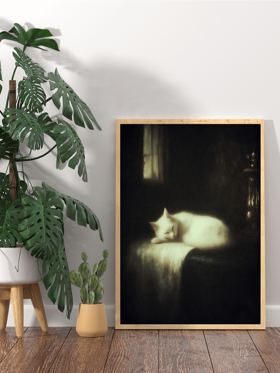 Ethereal Feline – Serene Slumber Art product image (3)