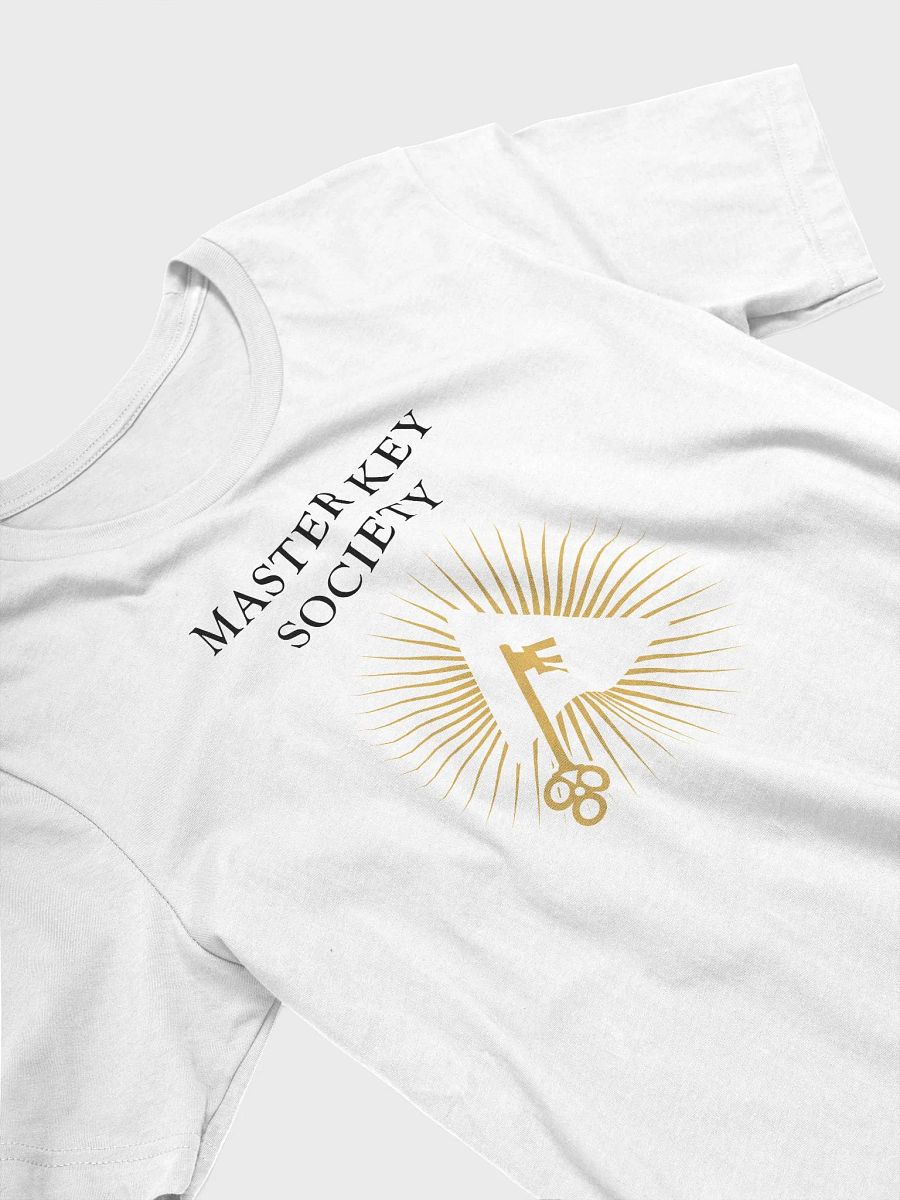 Master Key Logo & Name T-Shirt in White product image (3)