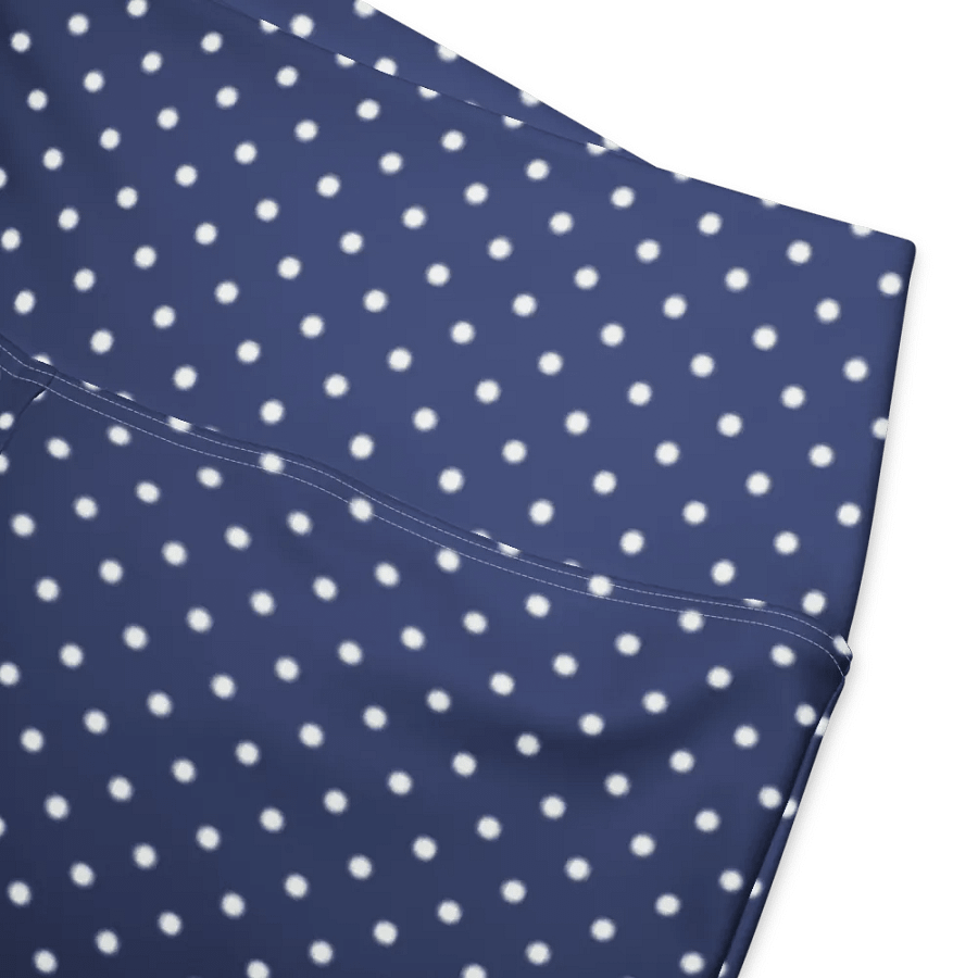 Blue with White Polka-Dots Wide Leg Yoga Pants product image (10)