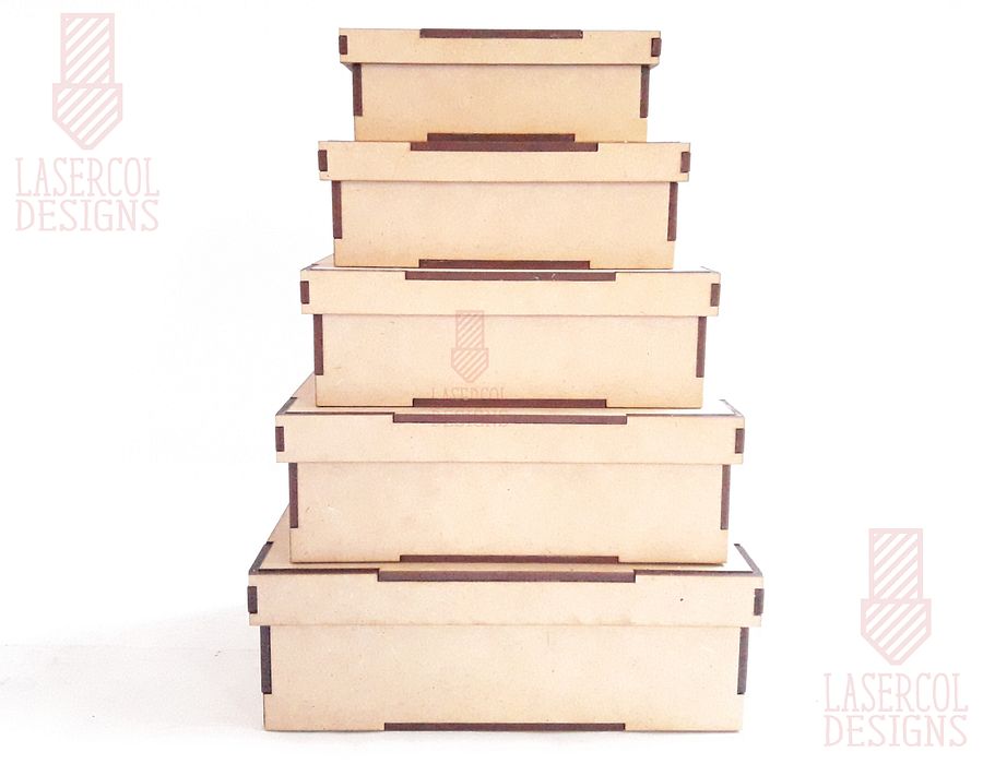 Boxes Set 4 (5 sizes) - Laser Cut Files product image (4)