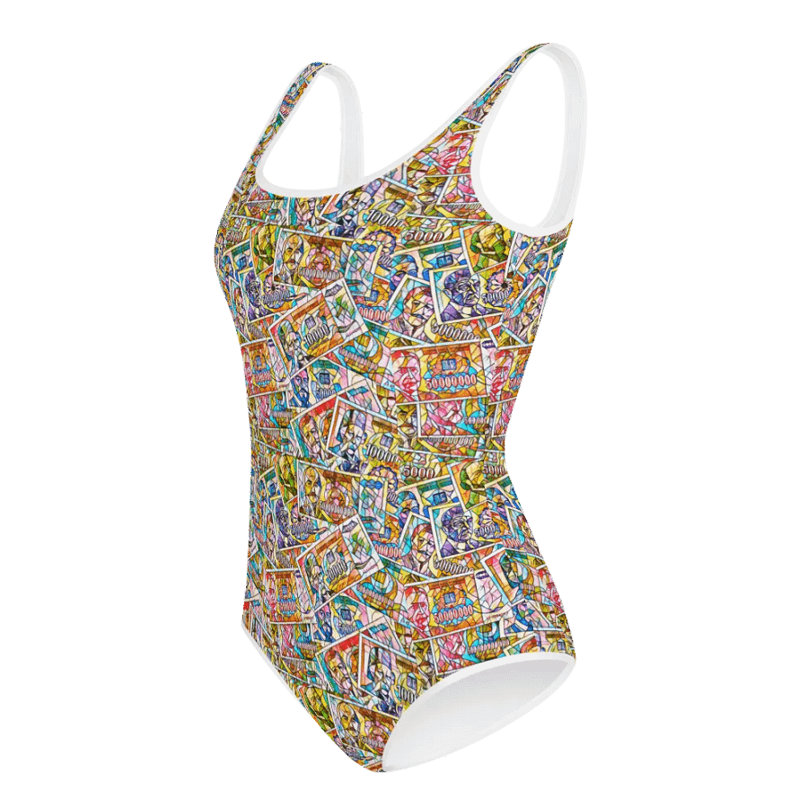 Jugoslovenski inflatorni dinar 1993 (Kolaž/mozaik) All-Over Print Youth Swimsuit product image (4)