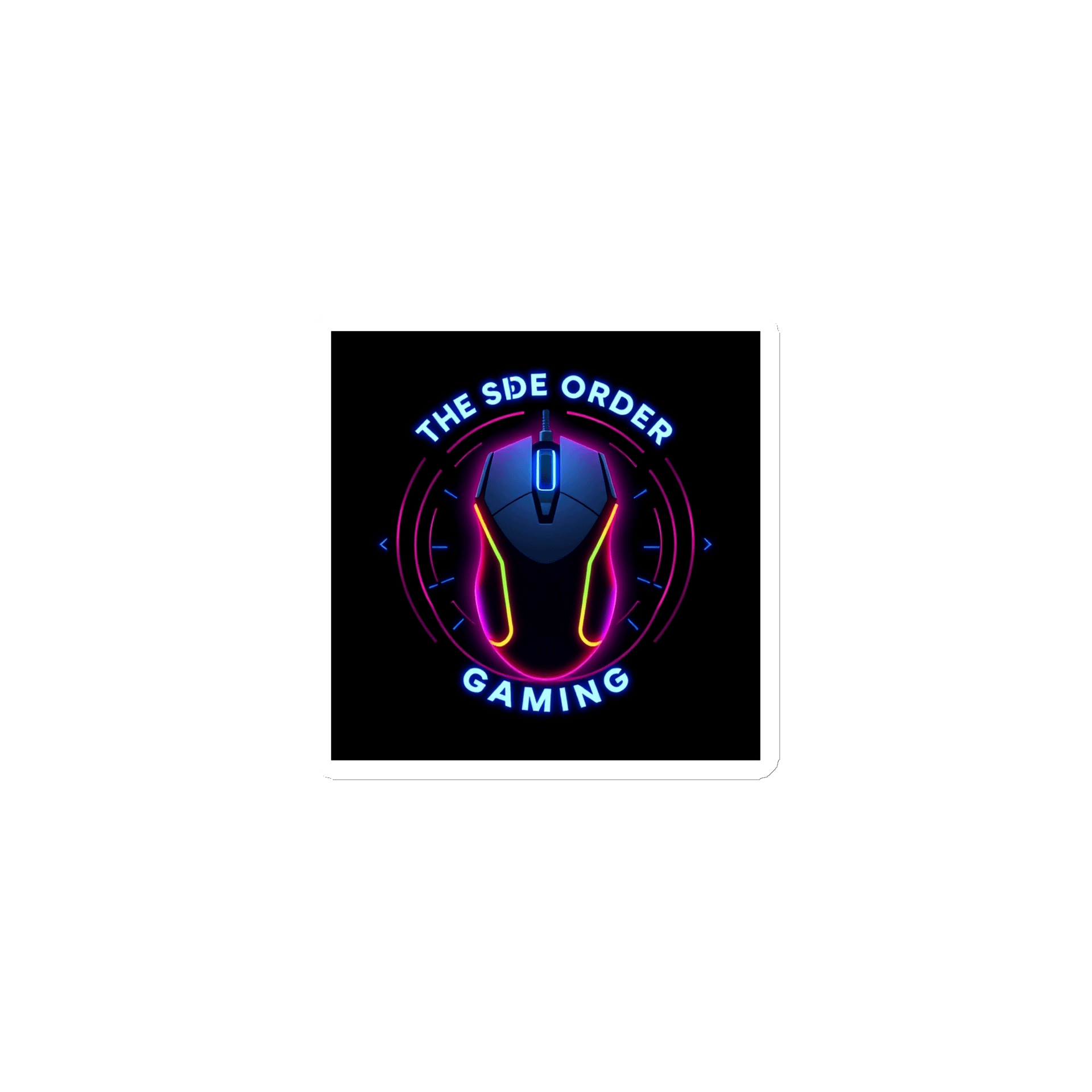 Neon Gaming Mouse Die-Cut Magnets product image (1)