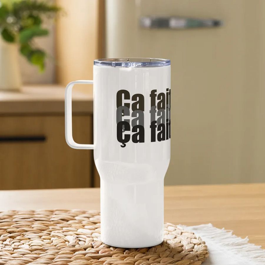 ''Ça fait plaisir'' Tasse de voyage avec poignée product image (10)