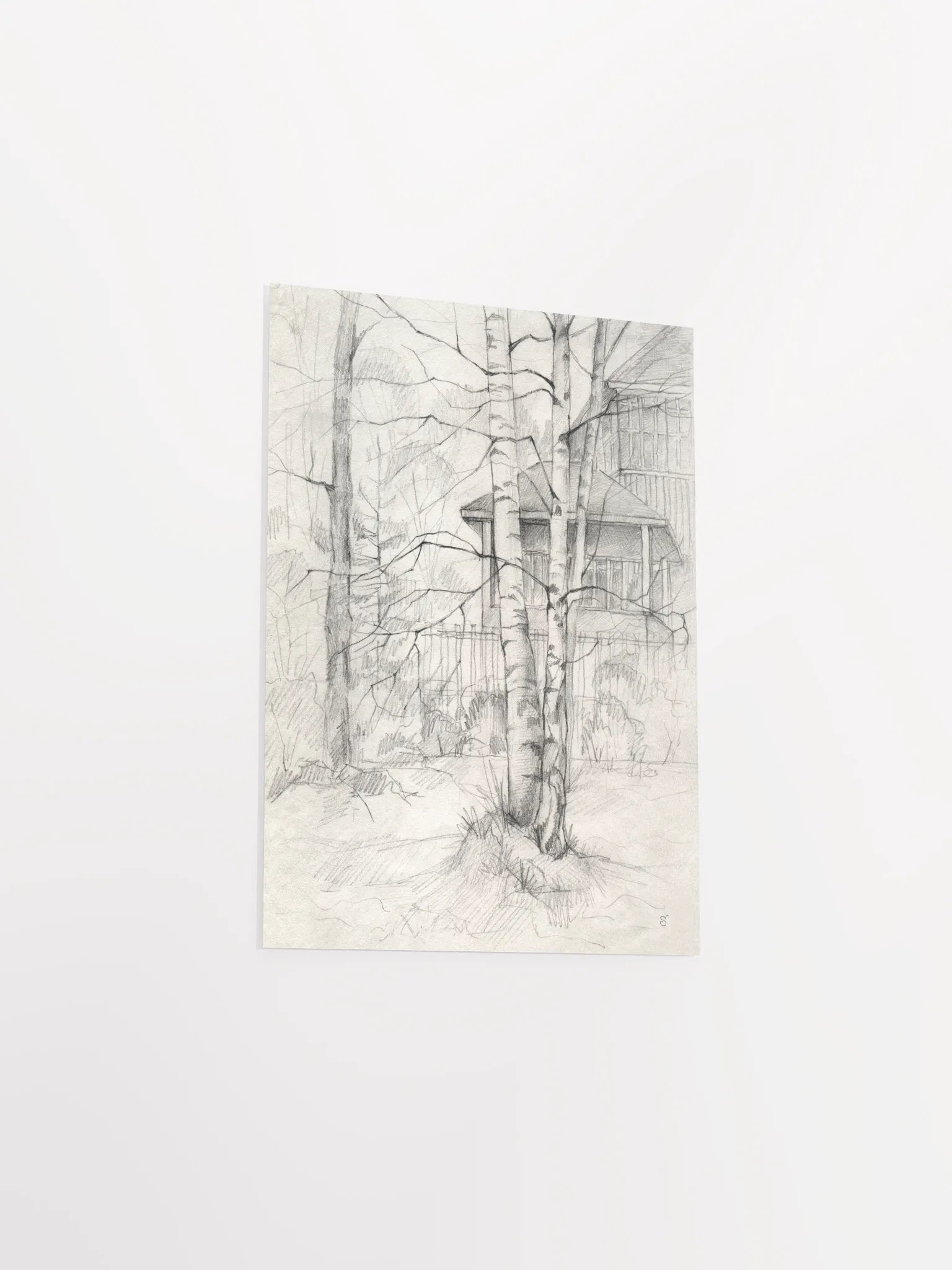 Vibrant Matte Poster Print - Dacha and Trees product image (3)