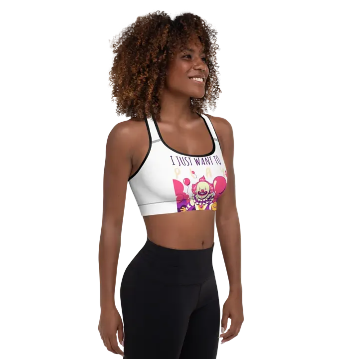 Playful Clown All-Over Print Sports Bra product image (2)