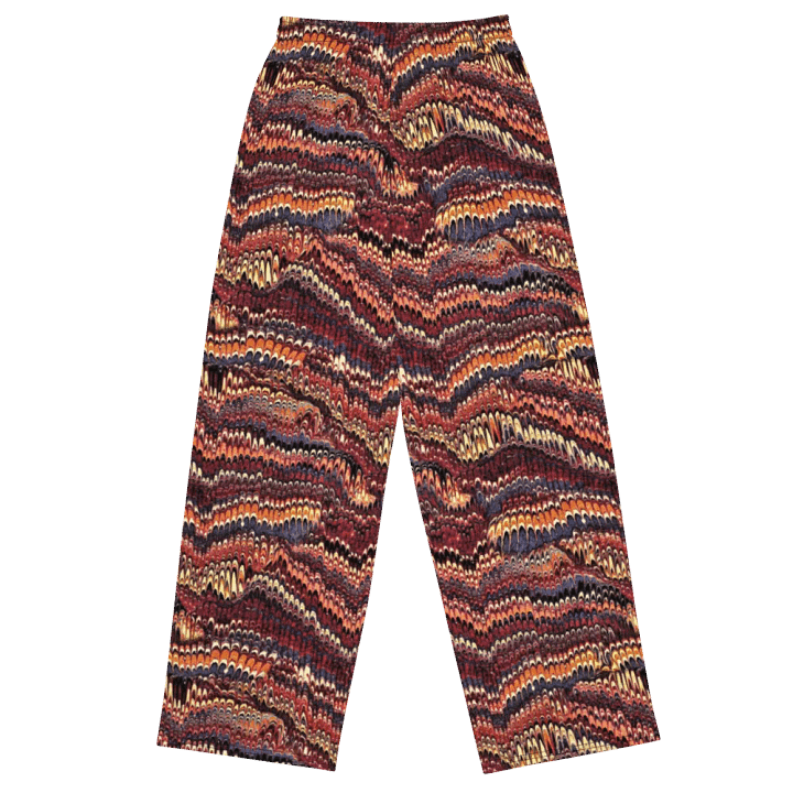 Earthtone Marbling Pattern Wideleg Pants product image (1)