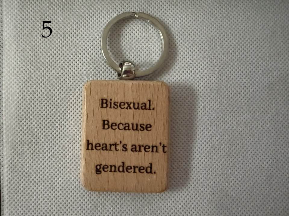 LGBTQ+ Wooden Engraved Keychains | Pride, Love & Identity Designs | Handmade & Meaningful (2) product image (5)