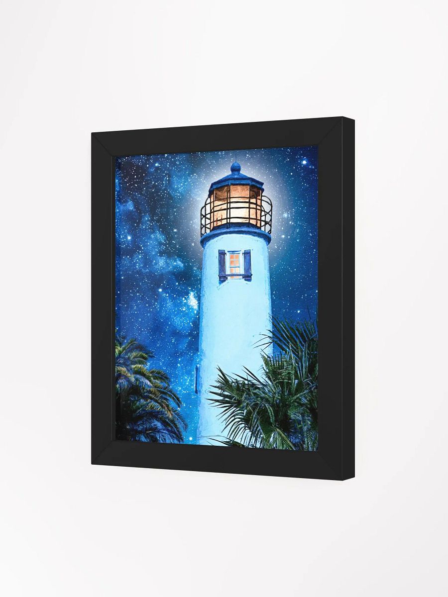 St. George Island Lighthouse by Night – Florida Framed Poster product image (50)