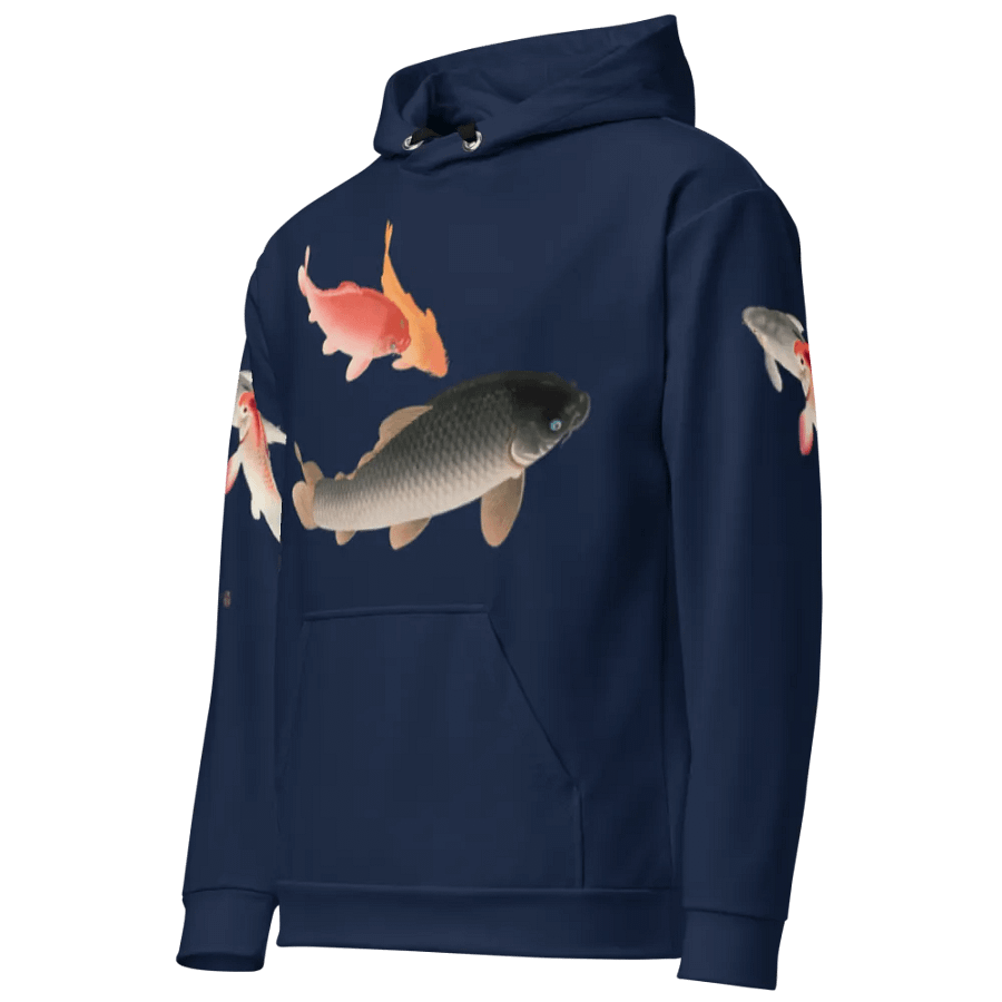 Common and Golden Carp All-Over Print Recycled Unisex Hoodie product image (4)