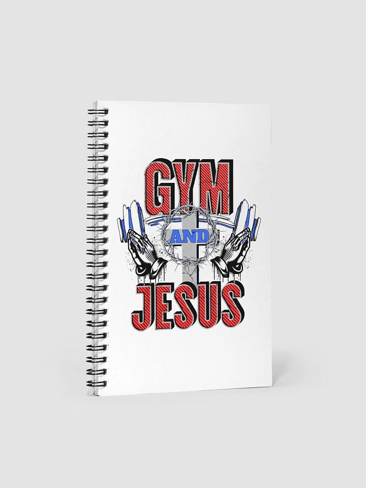 Gym And Jesus Weightlifting Spiral Notebook product image (2)