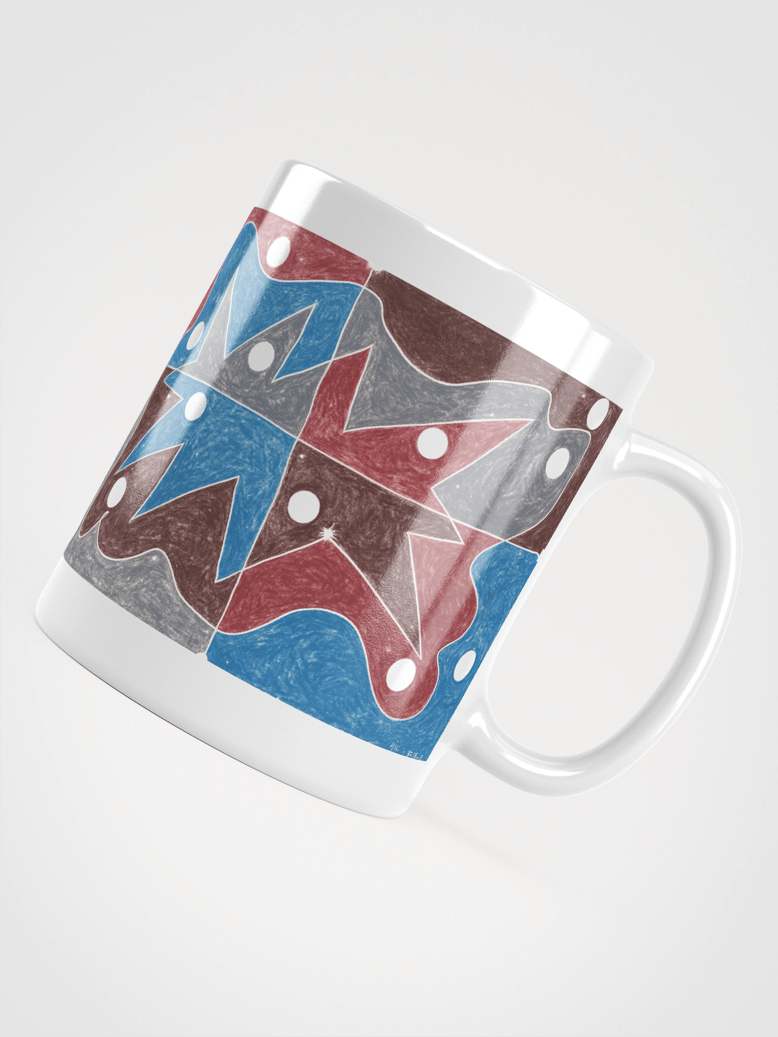 Cartoon College 1 & 2 White Glossy Mug product image (7)
