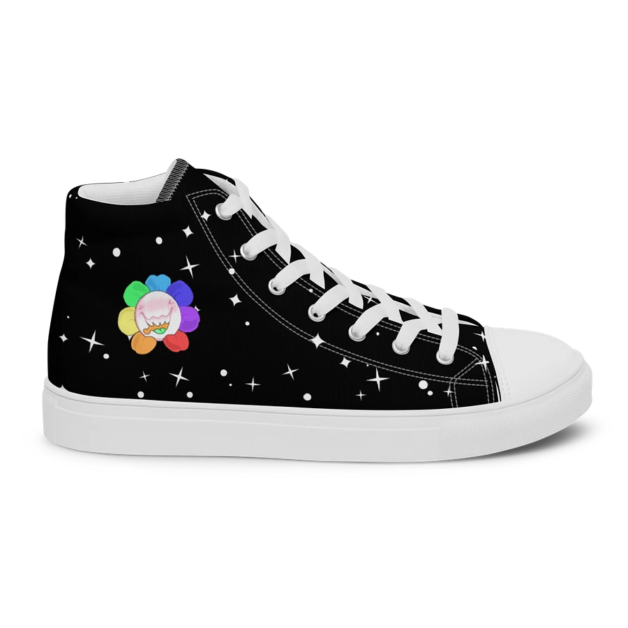 Black Starry and White Flower Sneakers product image (29)