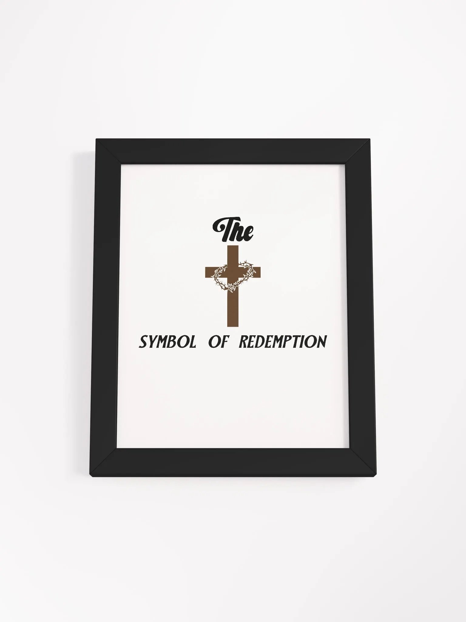 Eco-Friendly Matte Poster Framed in Ayous Wood(THE CROSS. SYMBOL OF REDEMPTION.) product image (5)