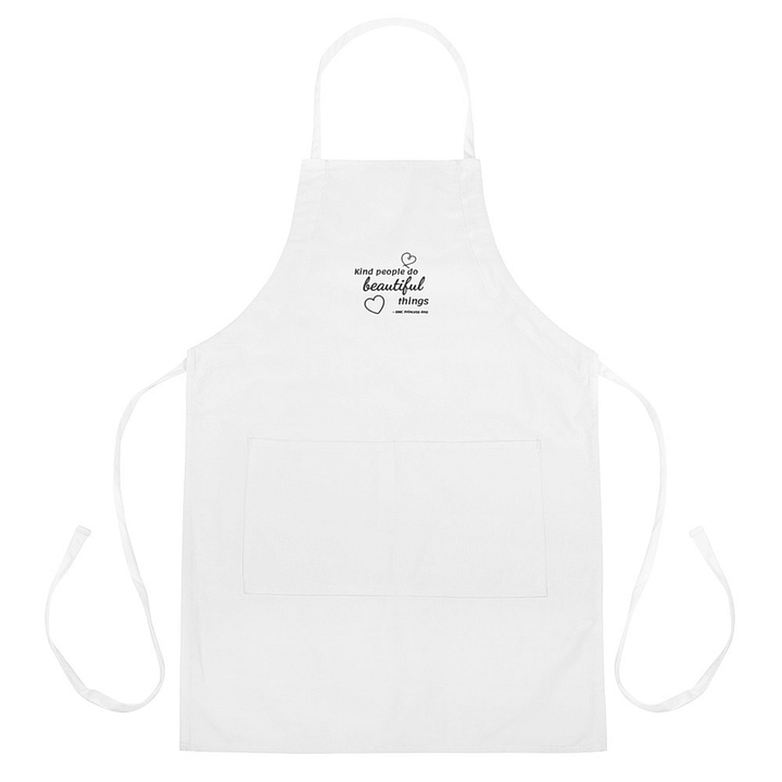 Kind people...APRON - White with black text product image (1)