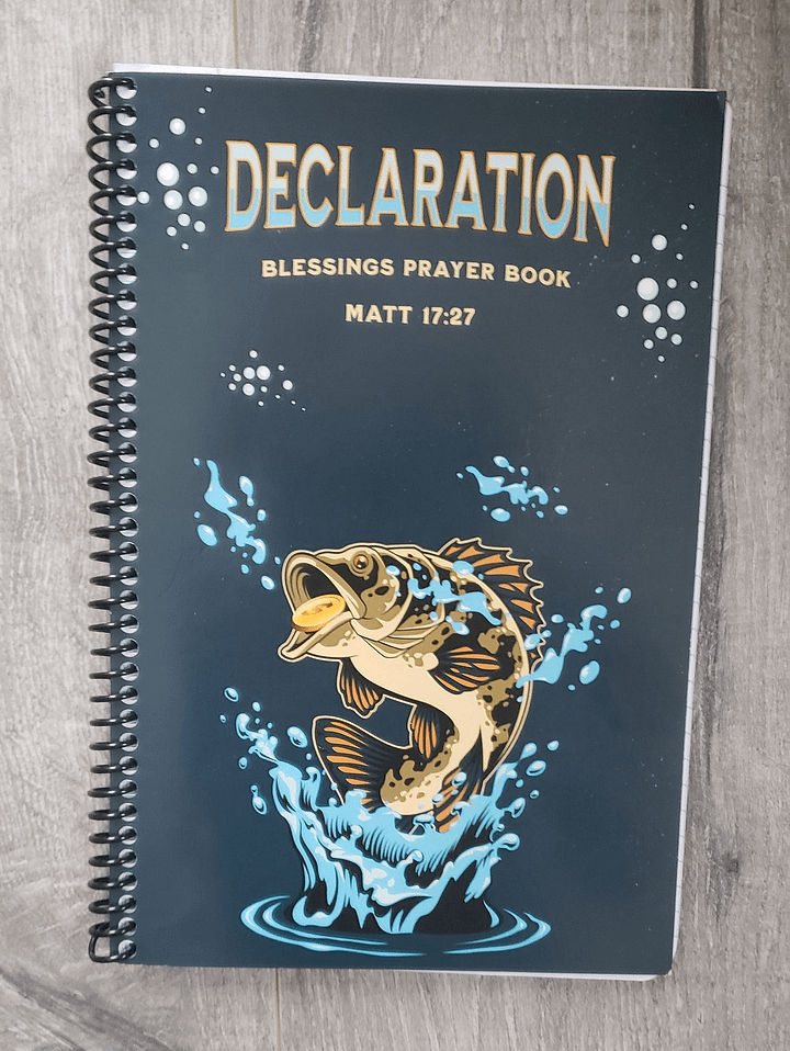 Declaration Matthew 17 Fish and the Coin Story Handmade Notebook product image (1)