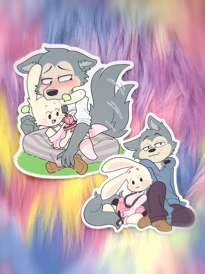 The Wolf and His Rabbit | Sticker Set product image (1)