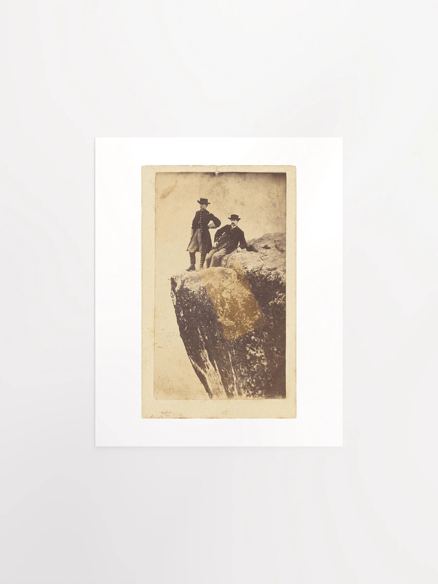 Two Men Wearing Black Hats, Posed on A Cliff By Unknown (c. 1865) - Print product image (1)