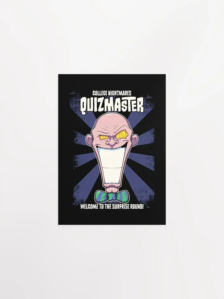 Quizmaster Supervillain Poster – Funny College Student Art product image (6)