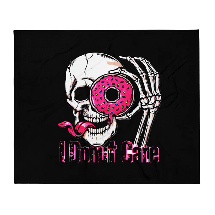 “I Donut Care” Throw Blanket product image (2)