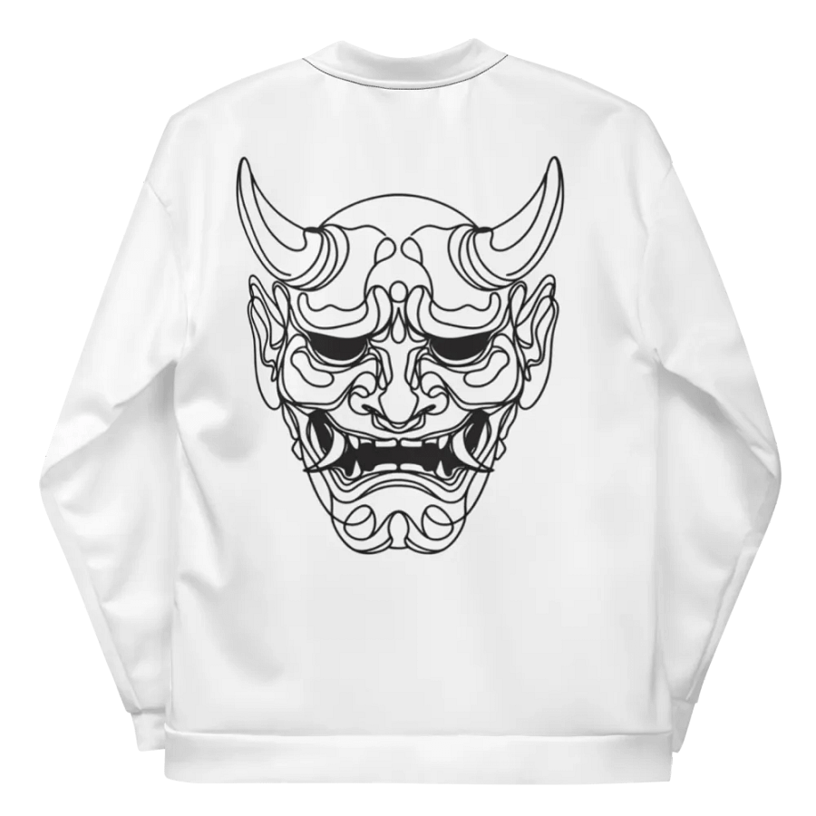 Line Art Oni Mask Bomber Jacket product image (7)