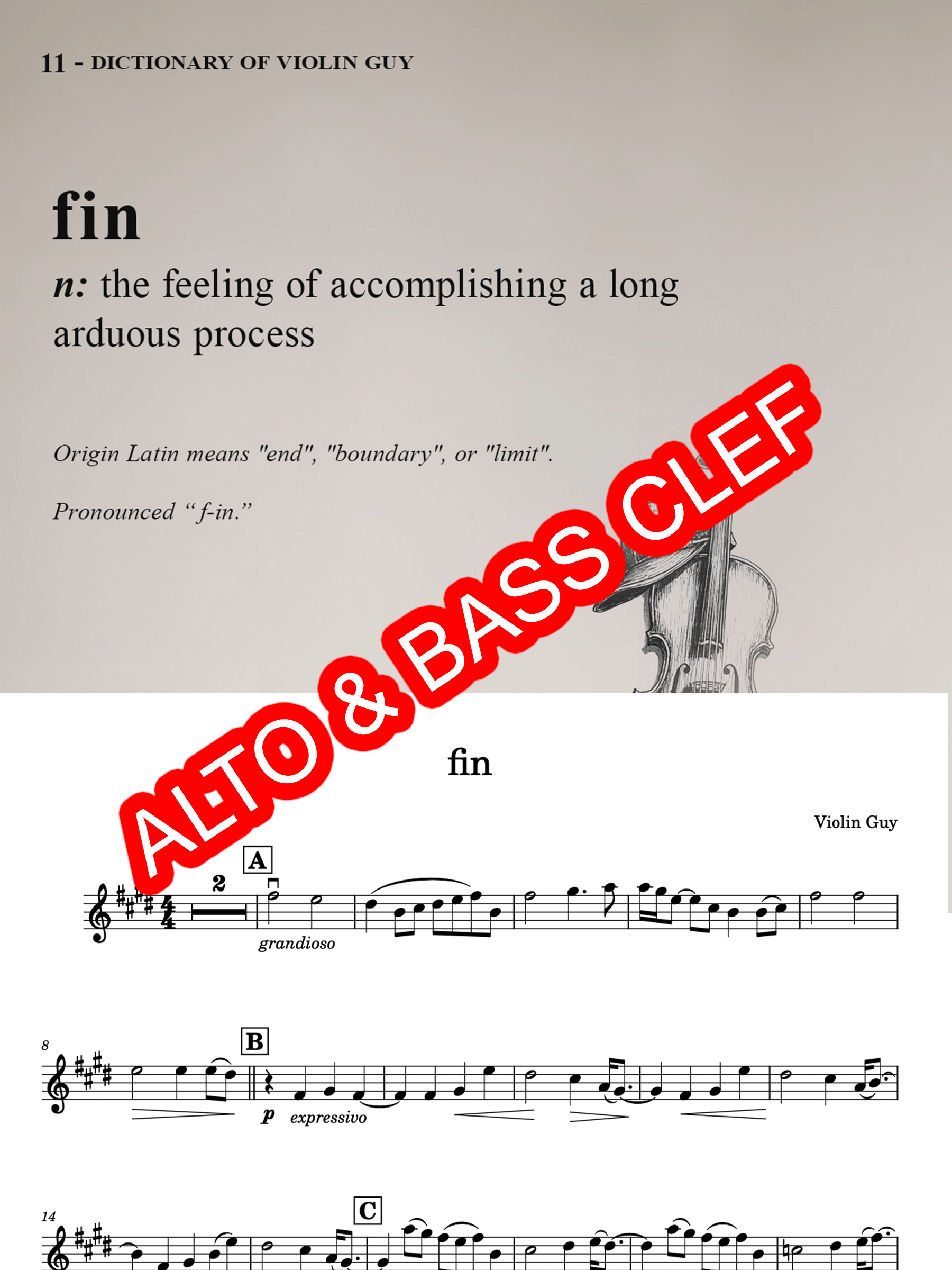 fin - Alto & Bass Clef product image (1)