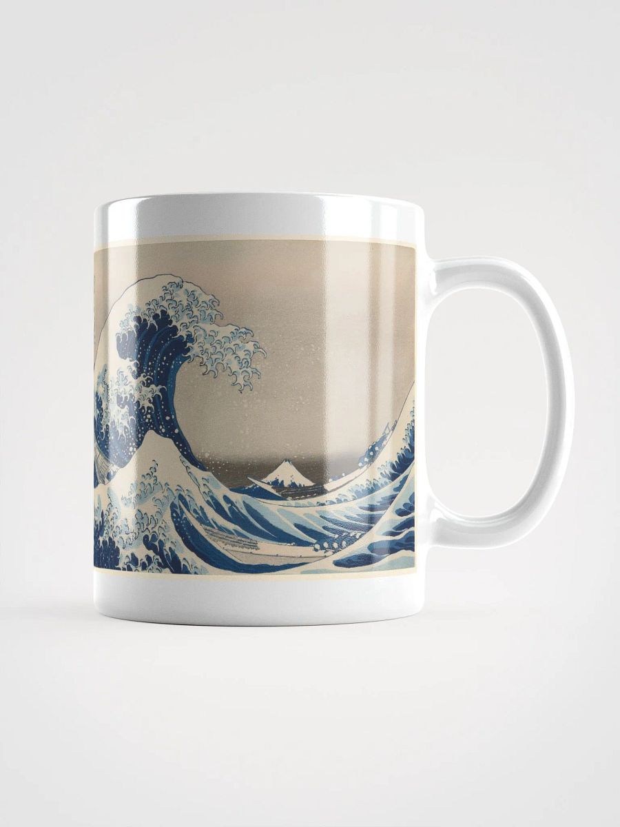 Under the Wave off Kanagawa (Kanagawa oki nami ura) White Glossy Ceramic Mug product image (1)