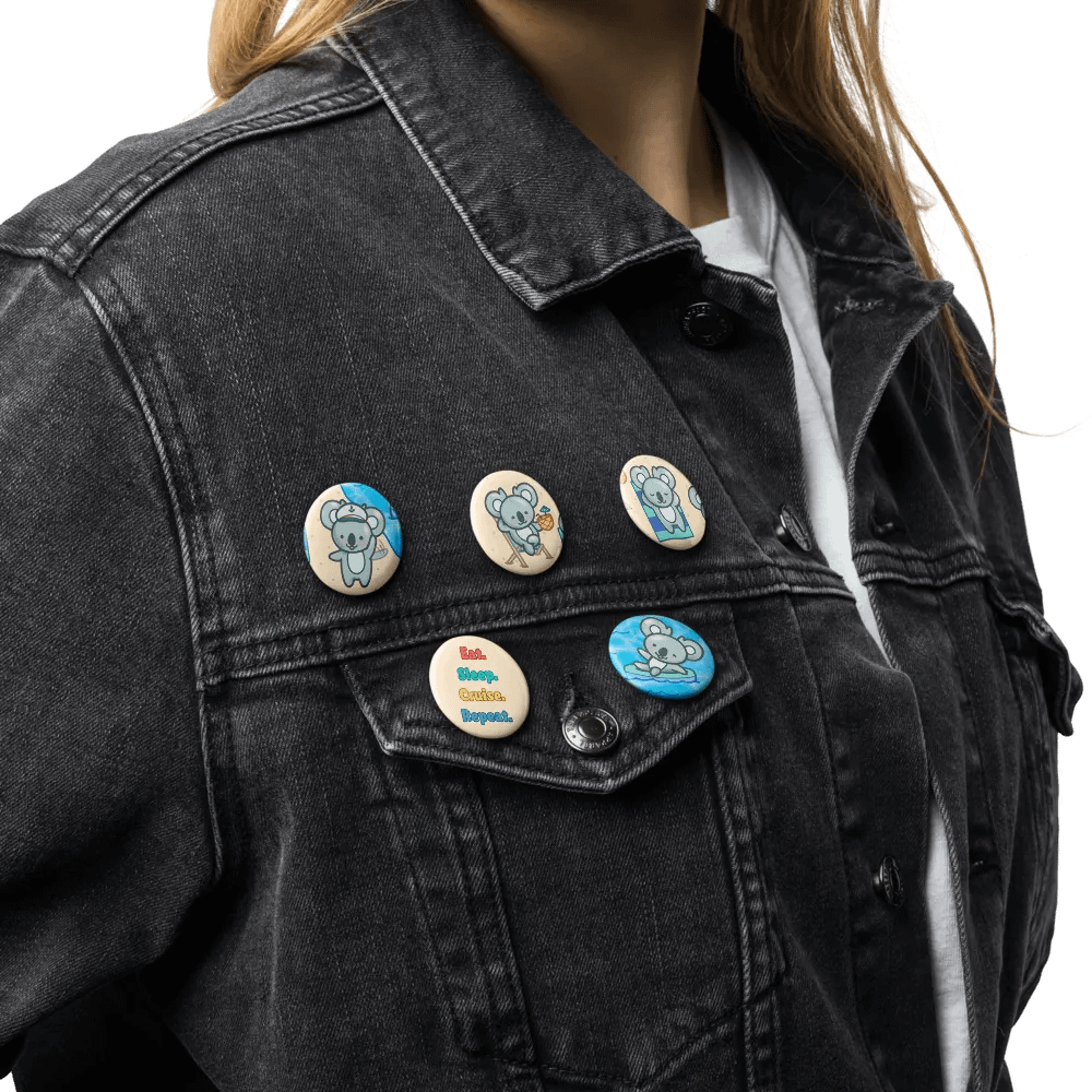 Eat Sleep Cruise Repeat! Beach Koala Pin Set product image (9)