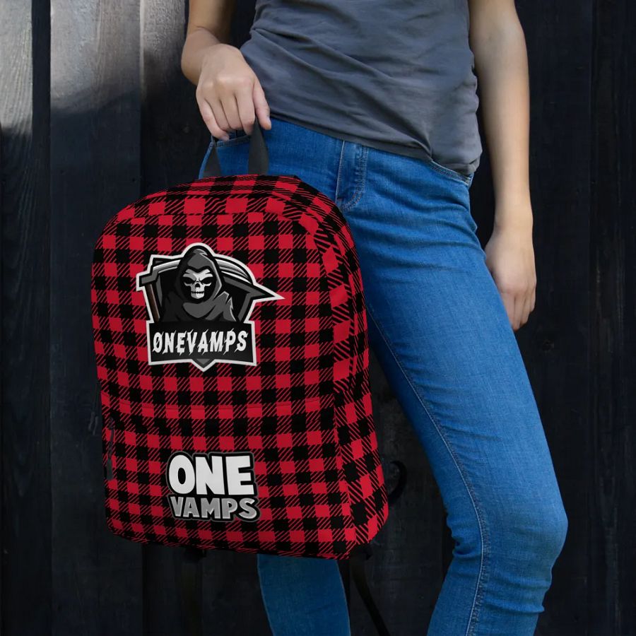 OneVamps Backpack Red Black color product image (5)