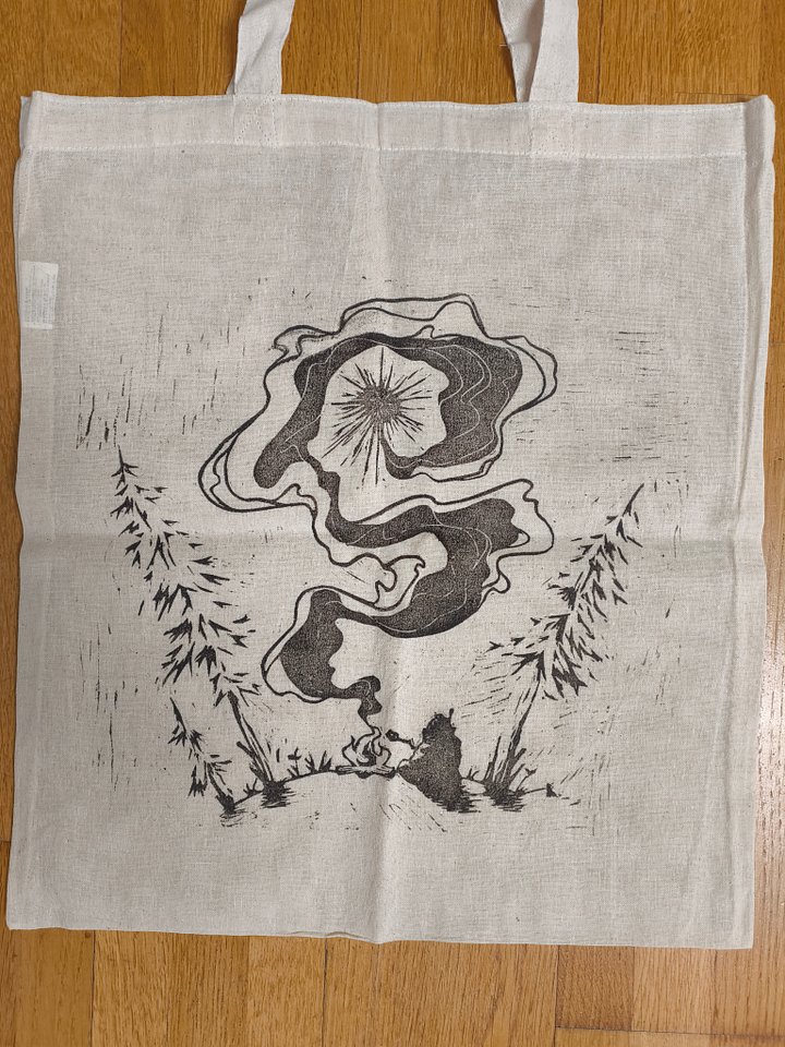 Hand printed tote bag (outer wilds) product image (1)