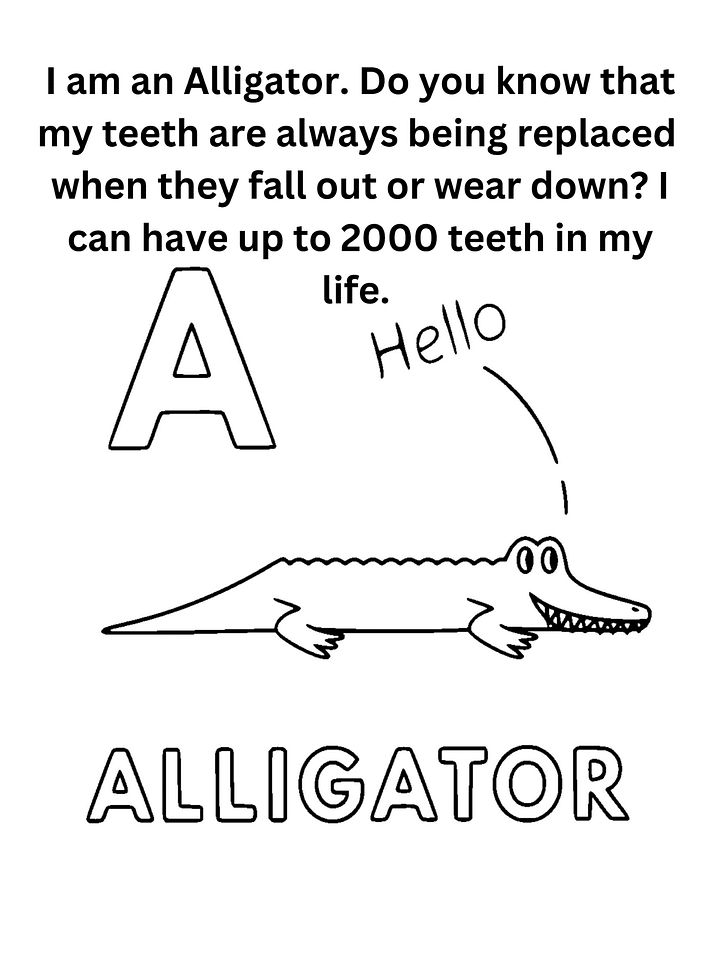 "Did You Know" Animal Facts Alphabet Coloring Pages product image (2)