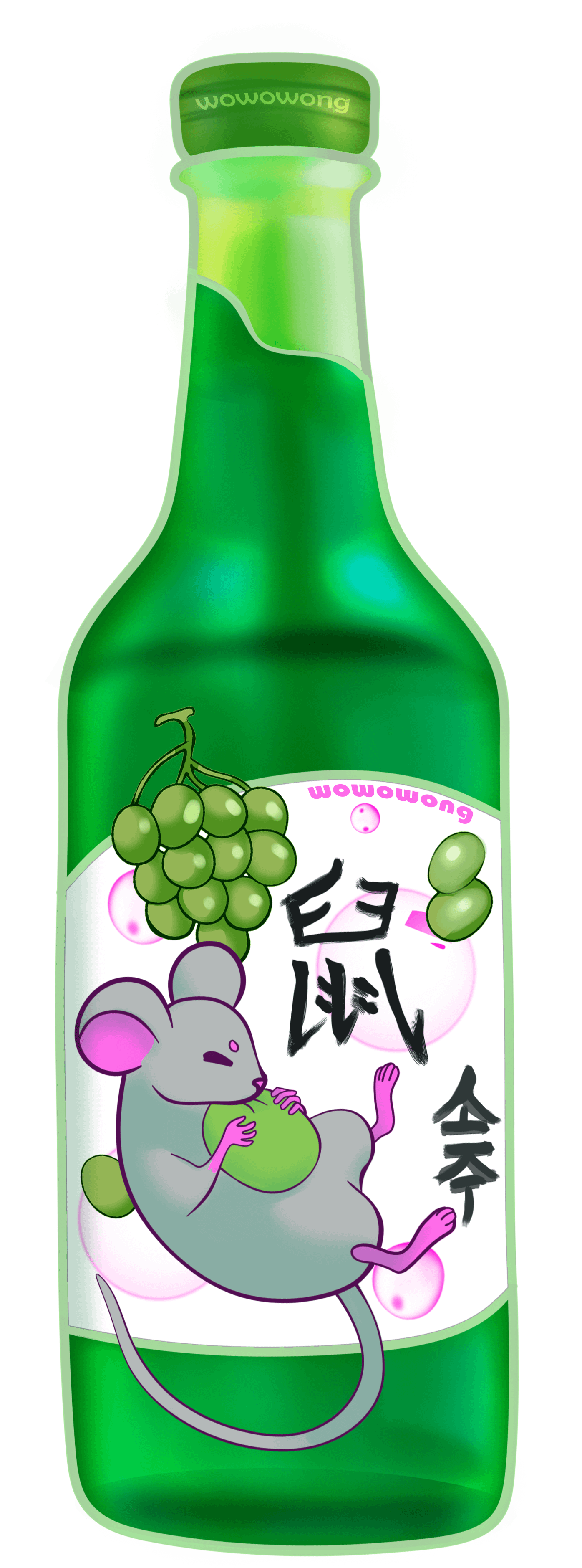 Zodiac Drinks - Soju Mouse/Rat - Sticker product image (2)